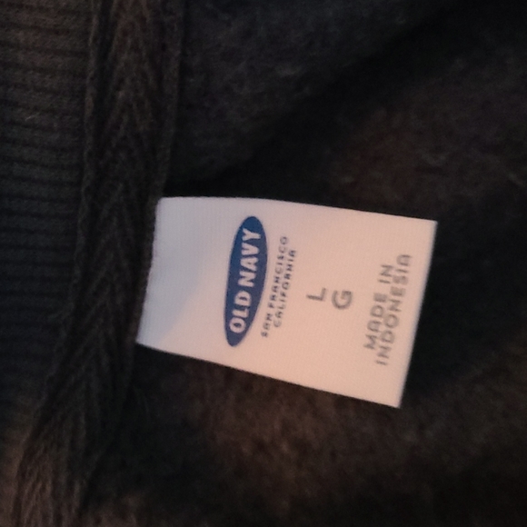 Womens black and gray leopard sweatshirt size L worn once - Picture 2 of 2